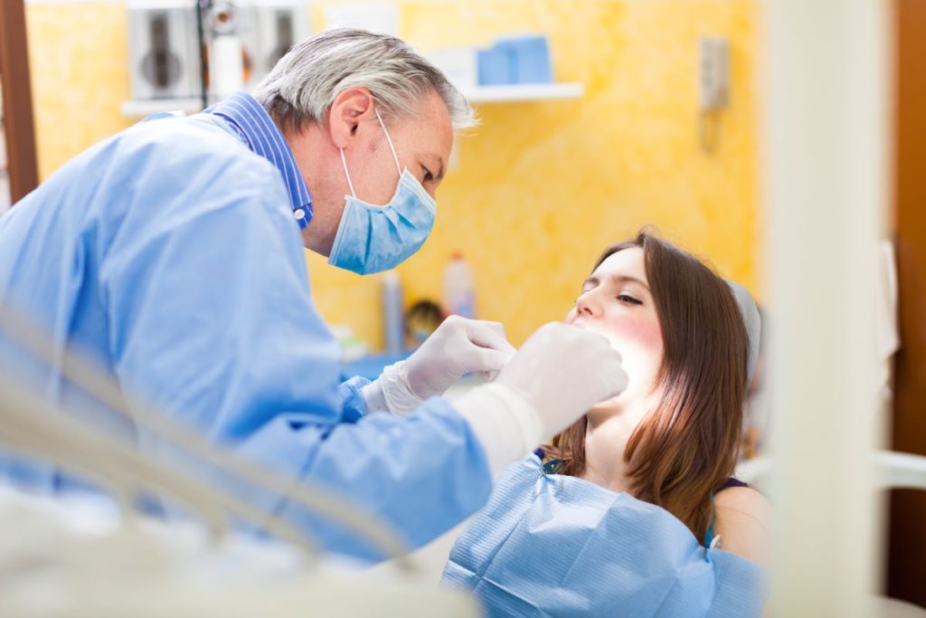 dentist doing work on a patientt