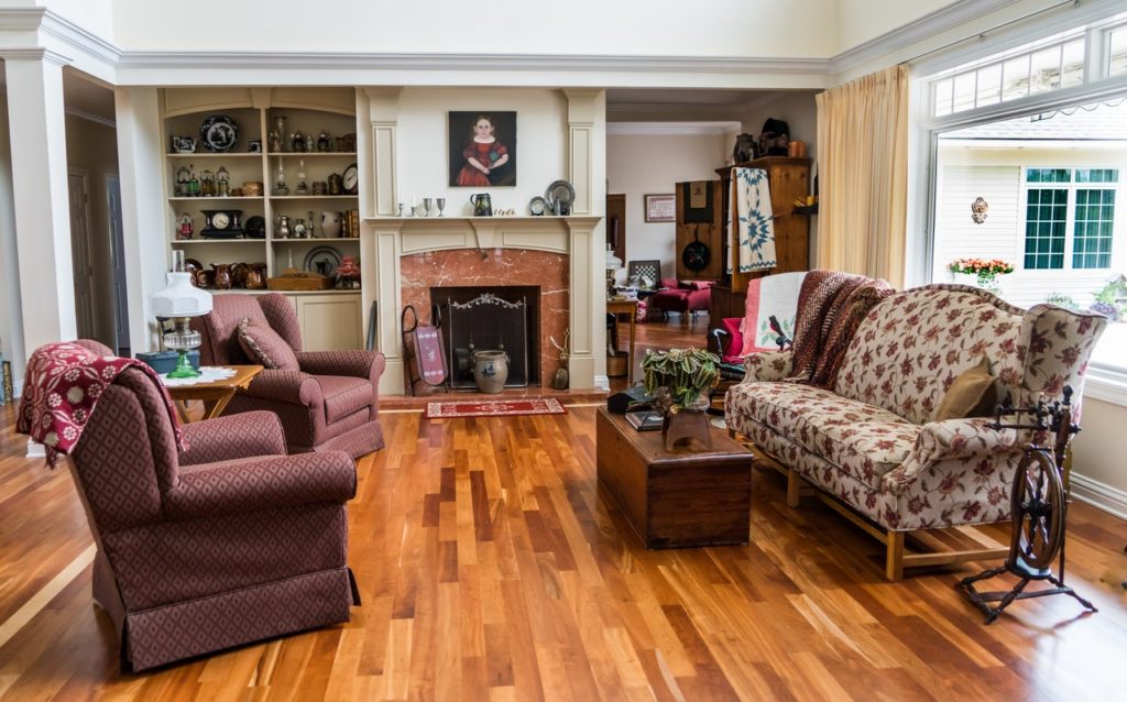 wood floor in living room
