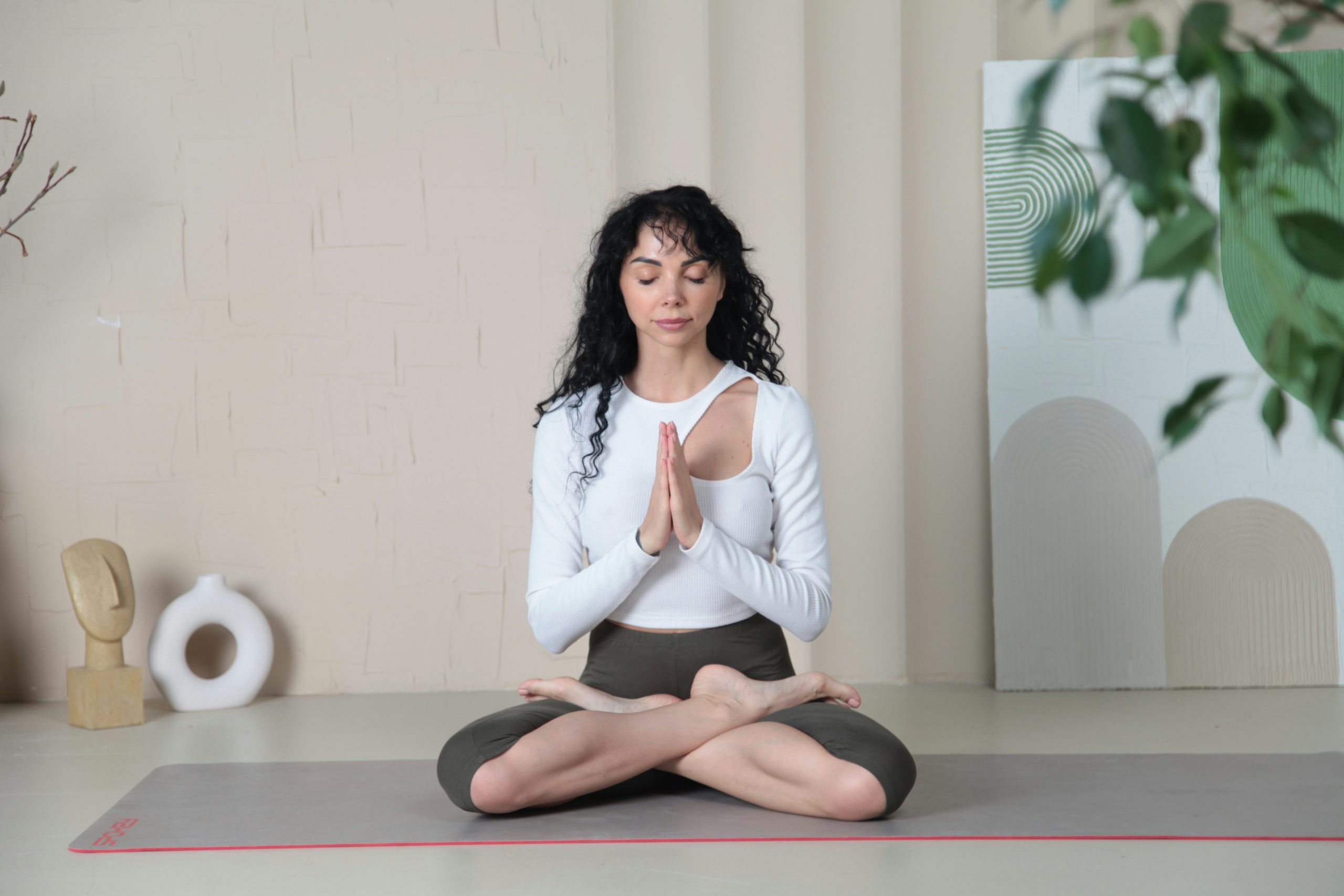woman doing yoga